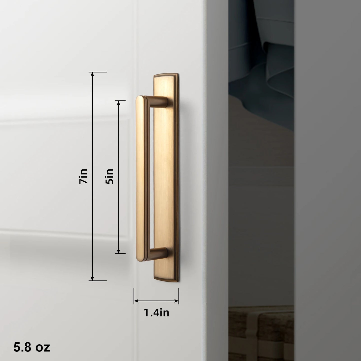 Brass Handle with Backboard Vintage Cover Up