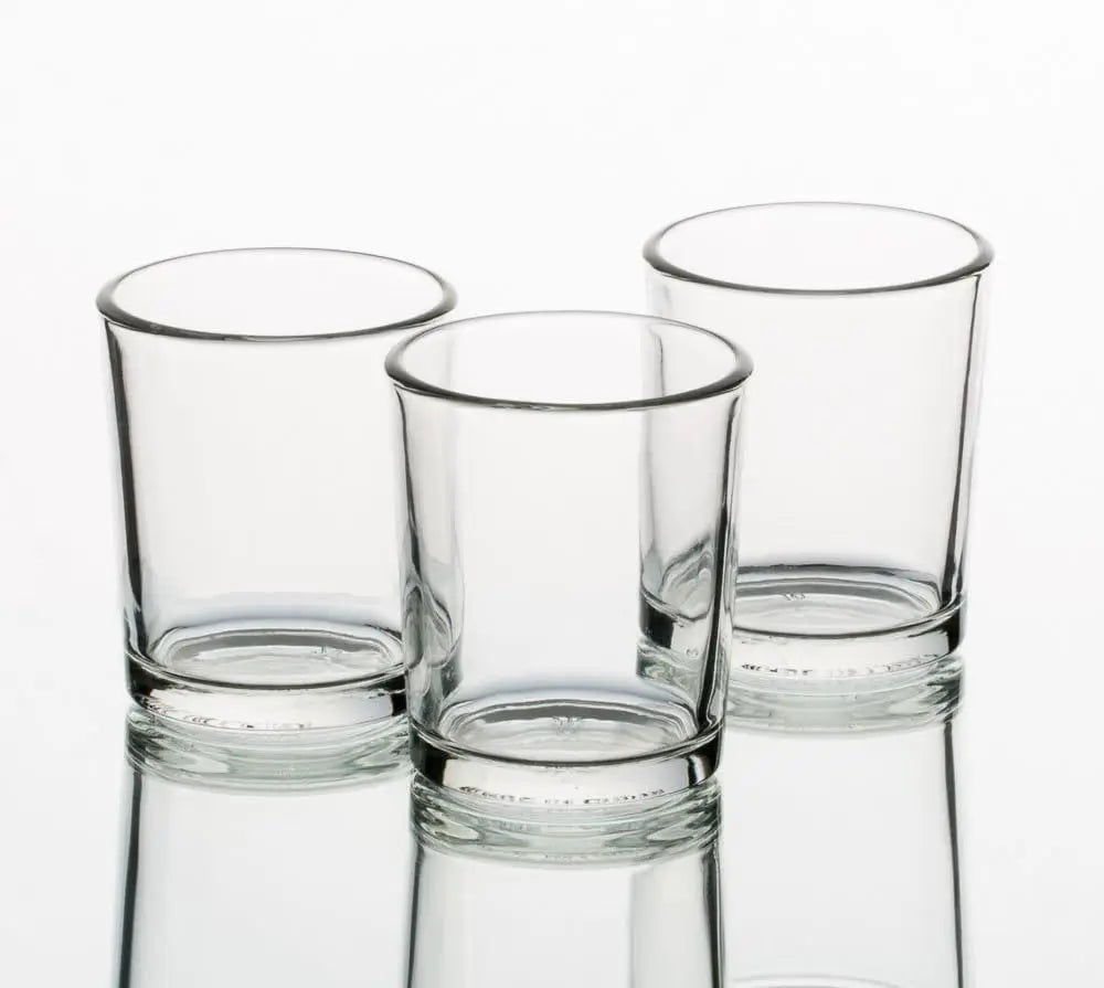 Set of 144 Clear Glass Votive Candle Holders