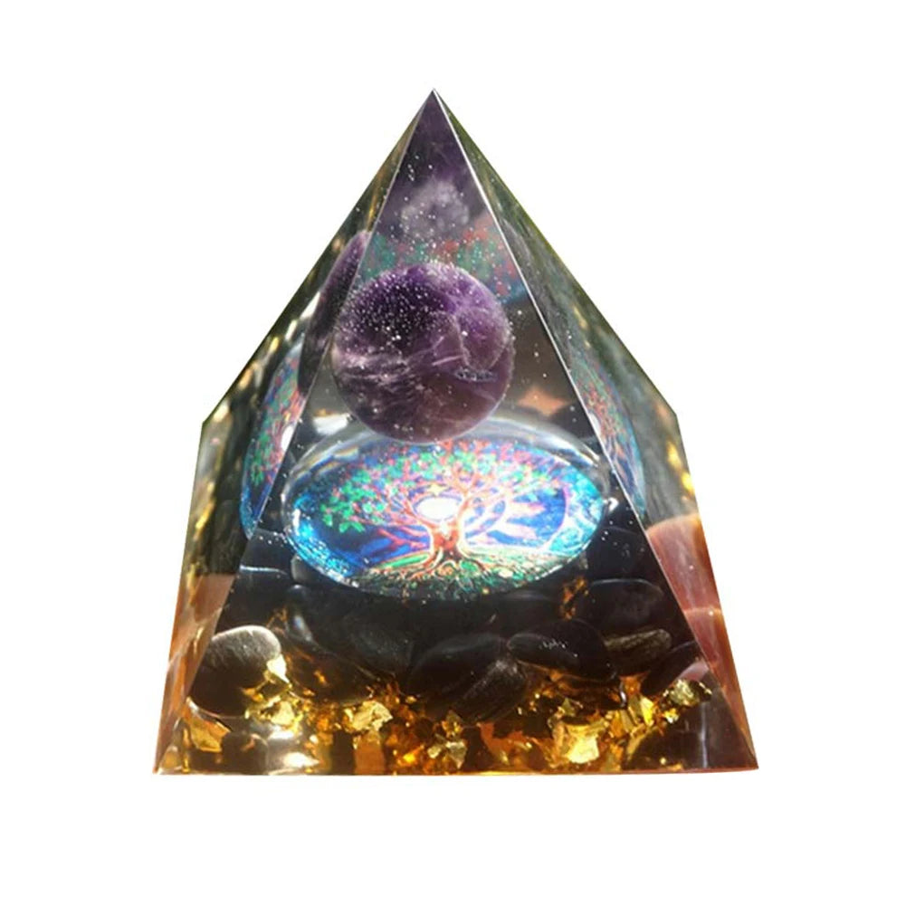 Energy Healing Stone Crystal Orgonite Energy Pyramid