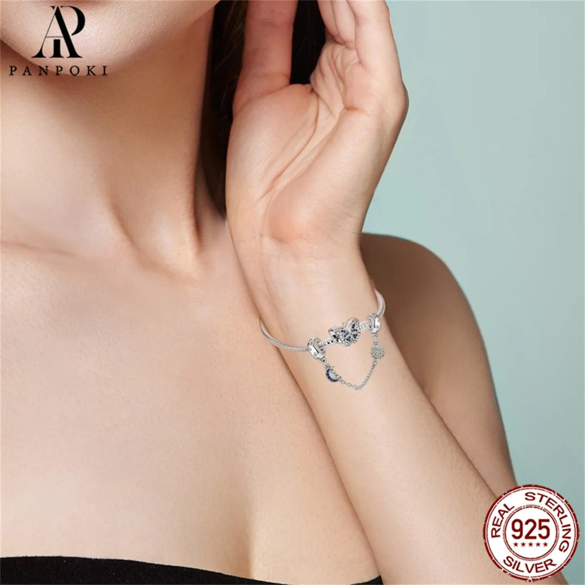 925 Sterling Safety Chain  Fit Pandora Bracelets