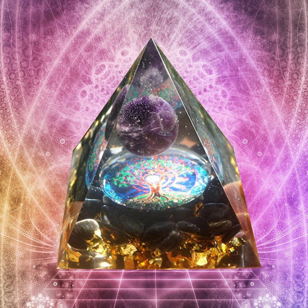 Energy Healing Stone Crystal Orgonite Energy Pyramid