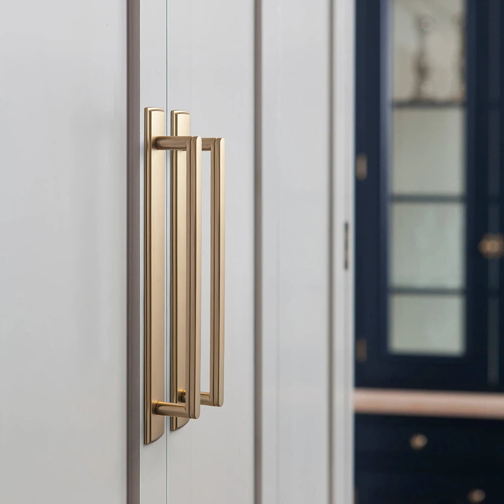 Brass Handle with Backboard Vintage Cover Up