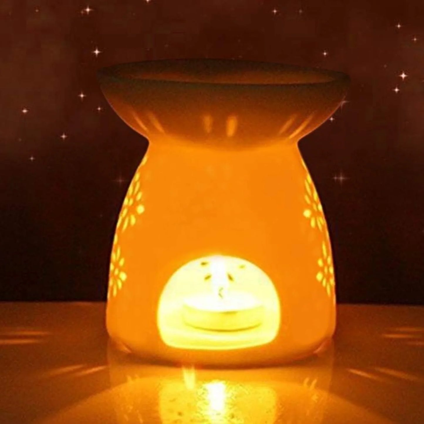 Essential Oil Burner, Ceramic Wax Warmer, Candle Holder for  Relaxation