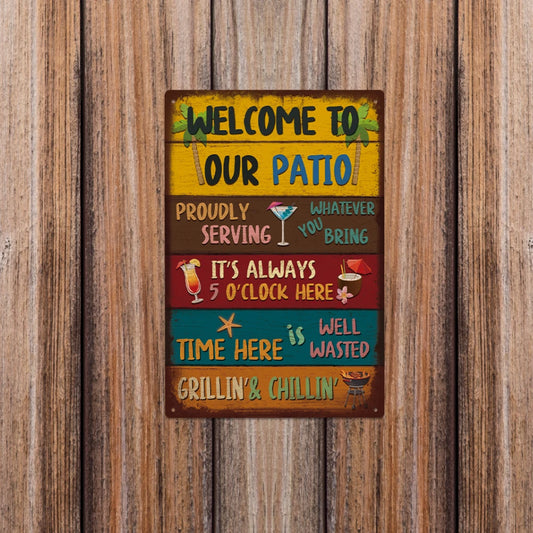 Retro Cocktail Metal Tin Sign