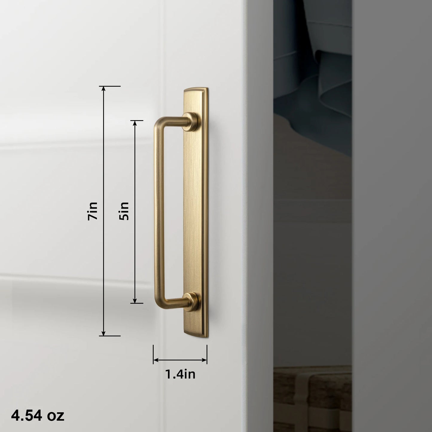 Brass Handle with Backboard Vintage Cover Up