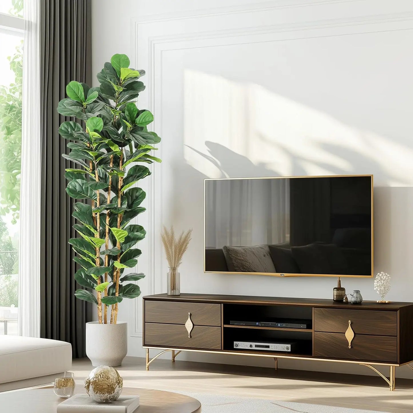 Artificial Fiddle Leaf Fig Tree with Pot