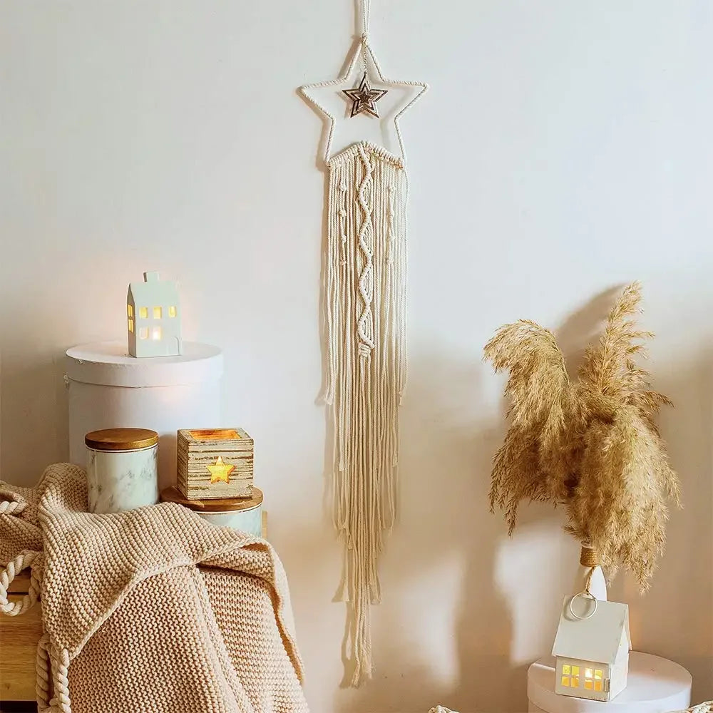 Moon Ramadan Macrame Dream Catcher, Boho Wall Hanging