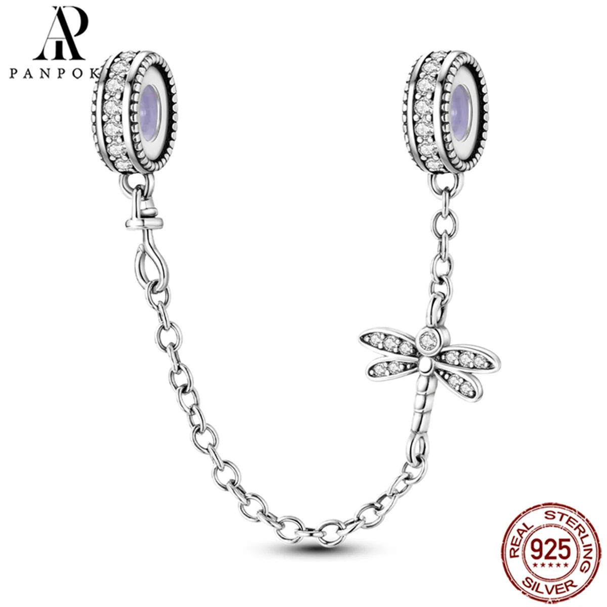 925 Sterling Safety Chain  Fit Pandora Bracelets