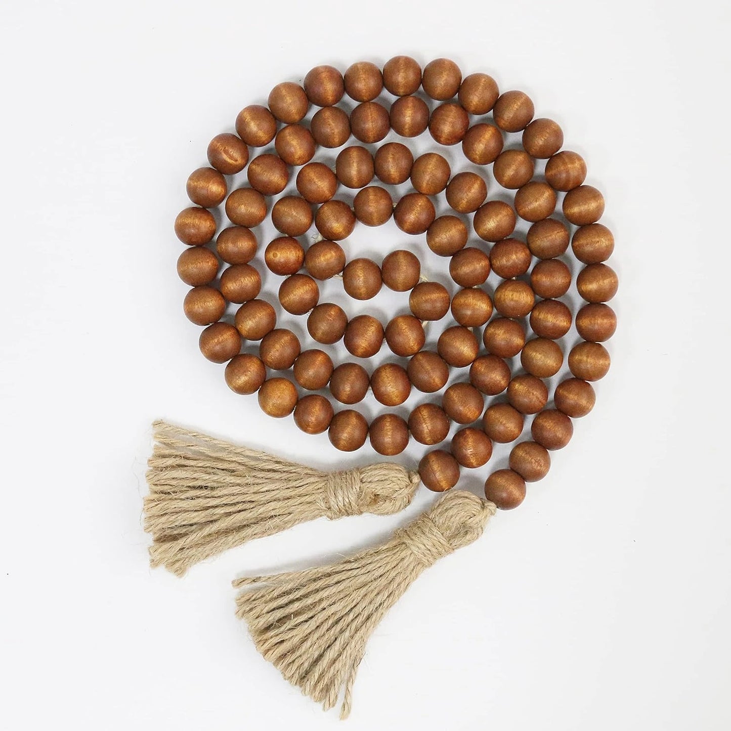 Wooden Bead Garland with Tassels  (2PCS)