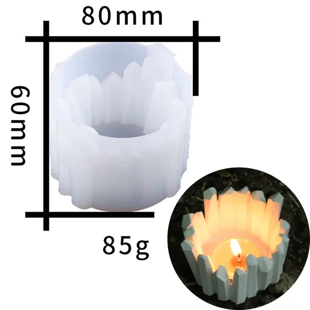 3D Lotus Candle Holder Silicone Mold for DIY Wax, Clay Epoxy Resin Craft