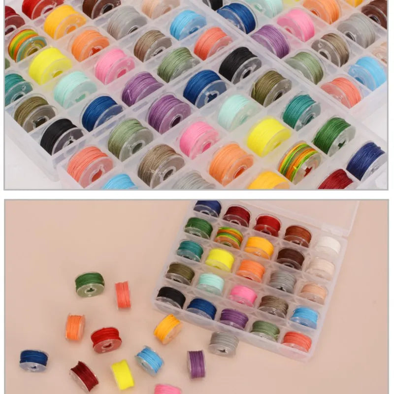 Mini Bobbin Embroidery Thread Kit, 25 Colors Set Kits