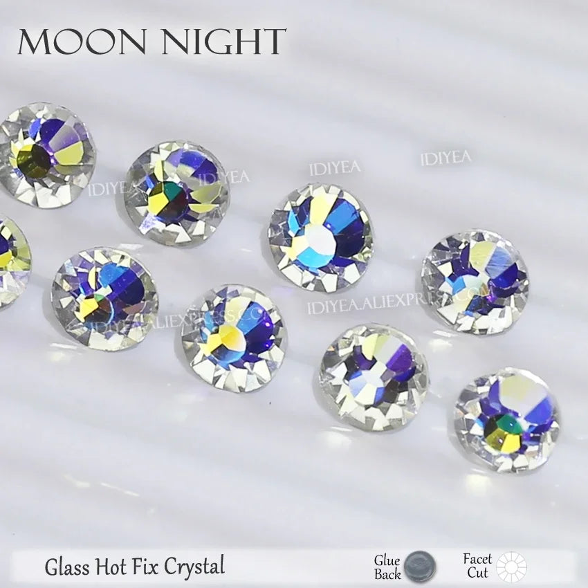 Moon Night hotfix rhinestones flatback crystal