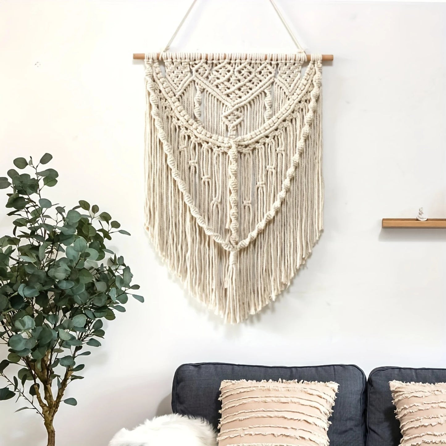 Handmade Woven Tapestry, Bohemian Macrame