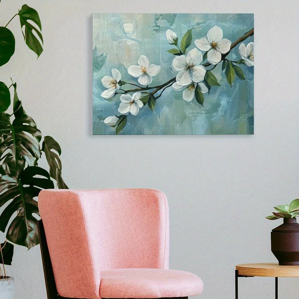 Framed Large Canvas Floral Modern Wall Art