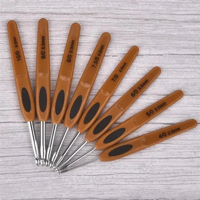 Colorful Aluminum Crochet Hooks Needles Set