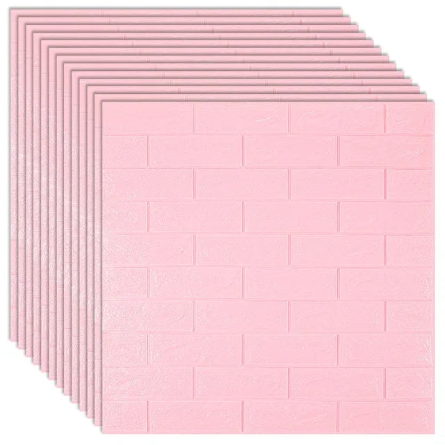 3D Brick Wall Sticker Panels - Self Adhesive Wallpaper