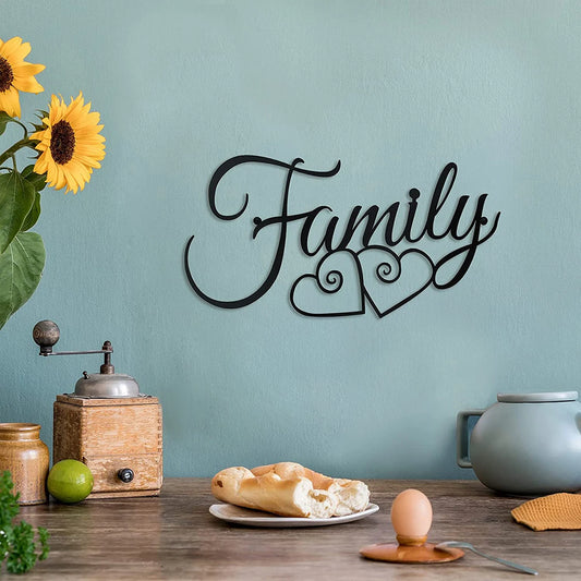 Metal Family Wall Sign, Art,  Decorative Wall Sign