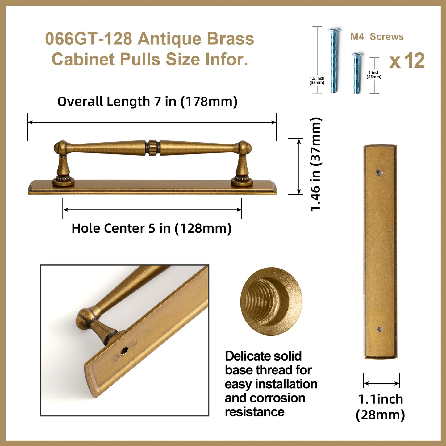 Brass Handle with Backboard Vintage Cover Up