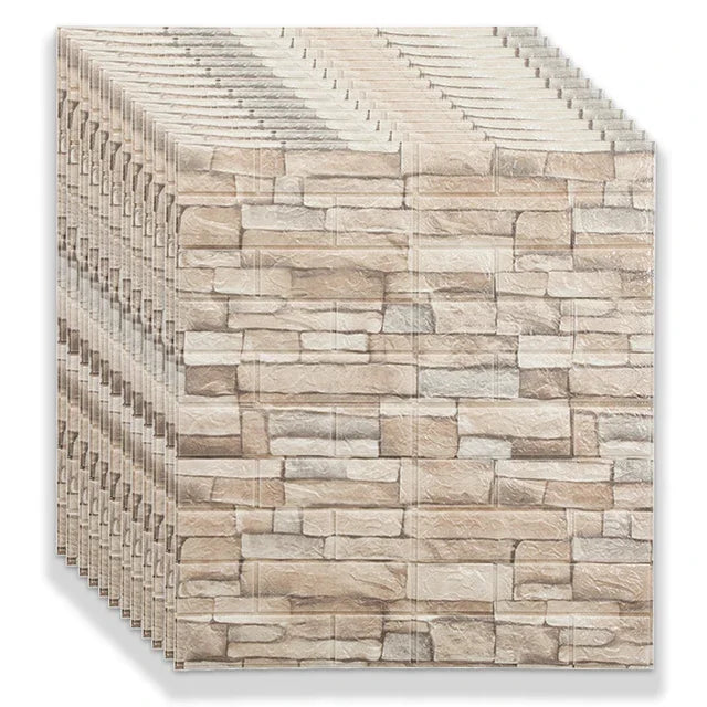 3D Brick Wall Sticker Panels - Self Adhesive Wallpaper