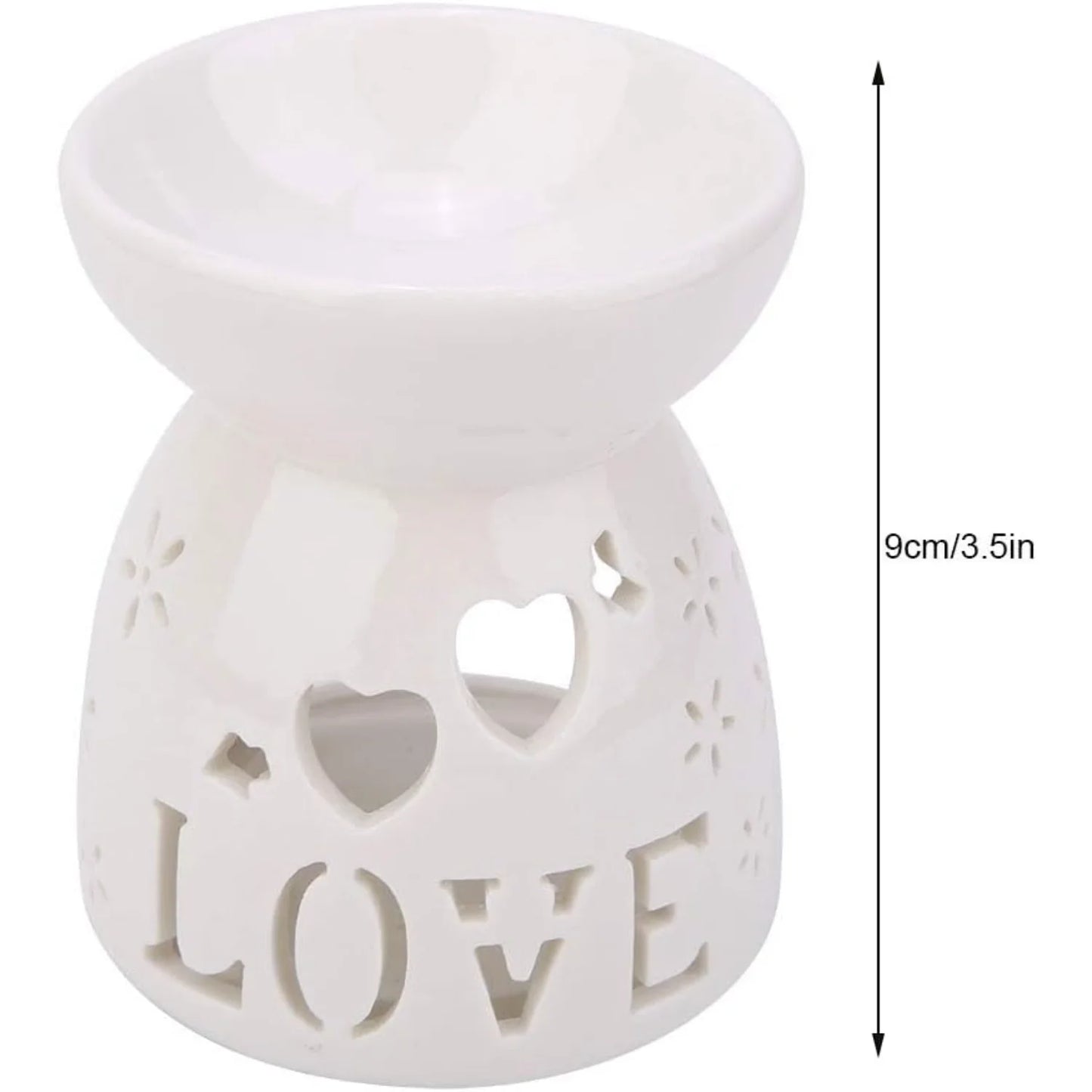 Essential Oil Burner, Ceramic Wax Warmer, Candle Holder for  Relaxation