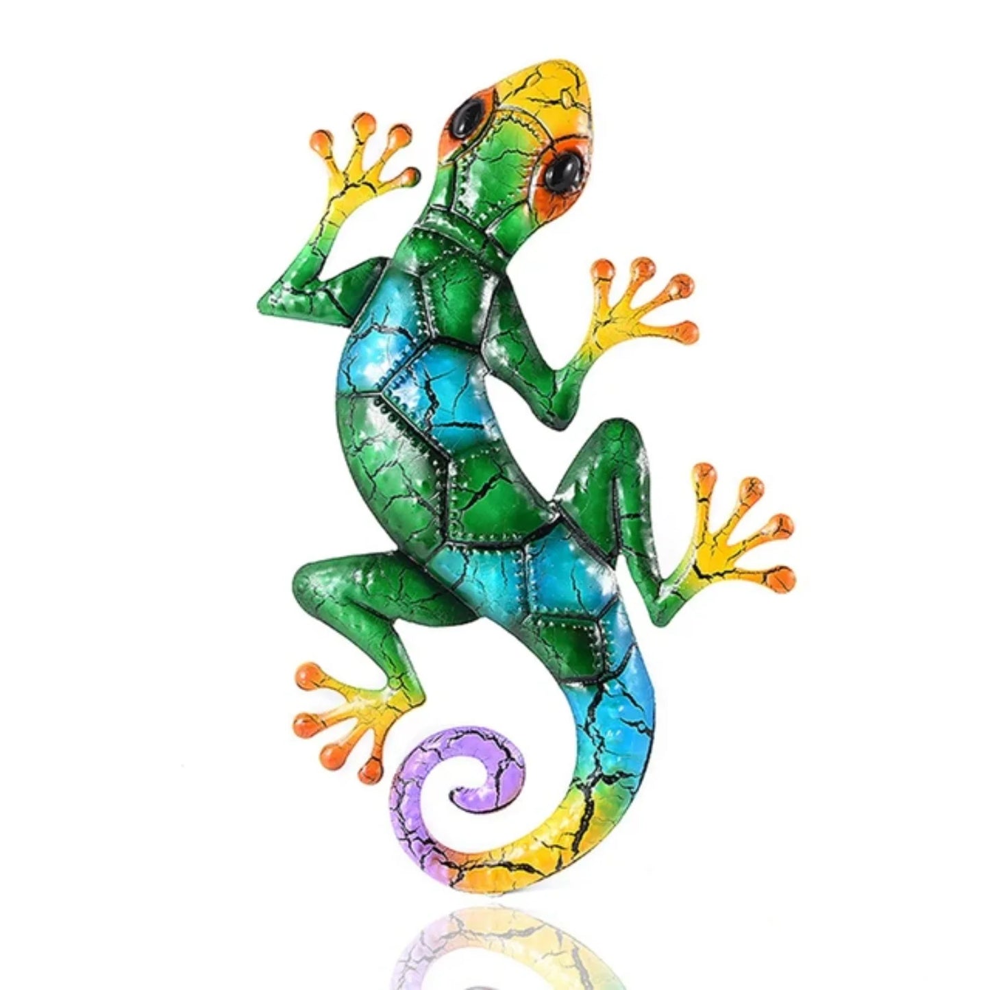 Metal Gecko Wall Art, Decorative Garden Art