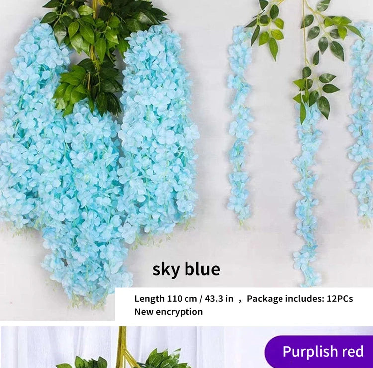 Artificial Wisteria Hanging Garland,  String Flower, Wedding Party