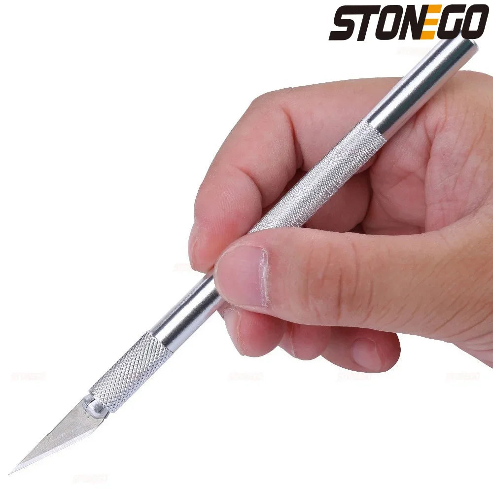 STONEGO Paper Cutter Pen Knife Scalpel Steel Blades