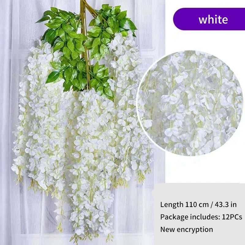 Artificial Wisteria Hanging Garland,  String Flower, Wedding Party