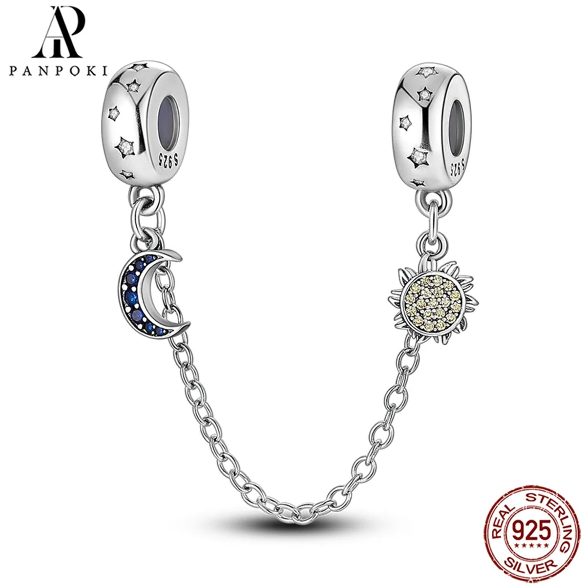 925 Sterling Safety Chain  Fit Pandora Bracelets