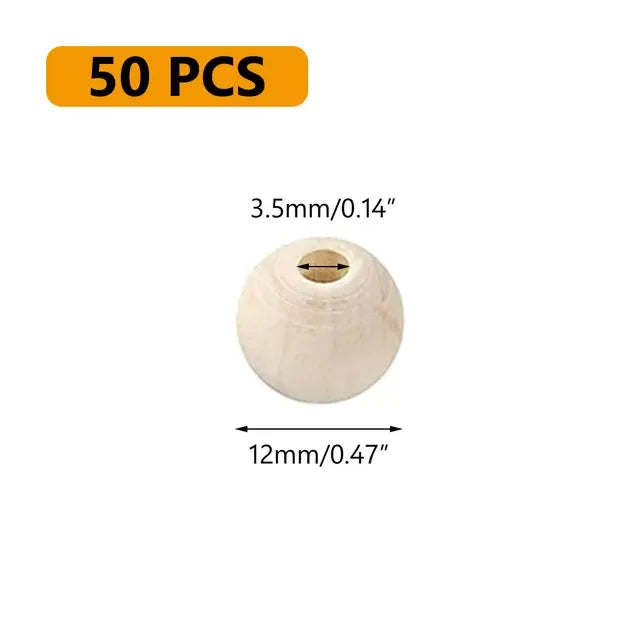 Eco-Friendly Wooden Round Beads, Charms