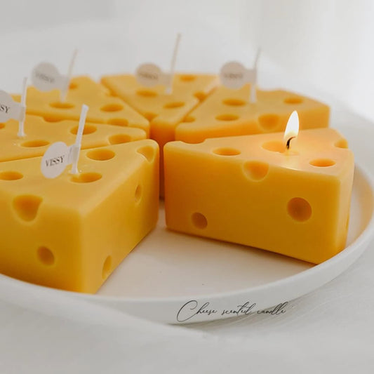 2-Pack Cheese Shaped Scented Soy Wax Candle