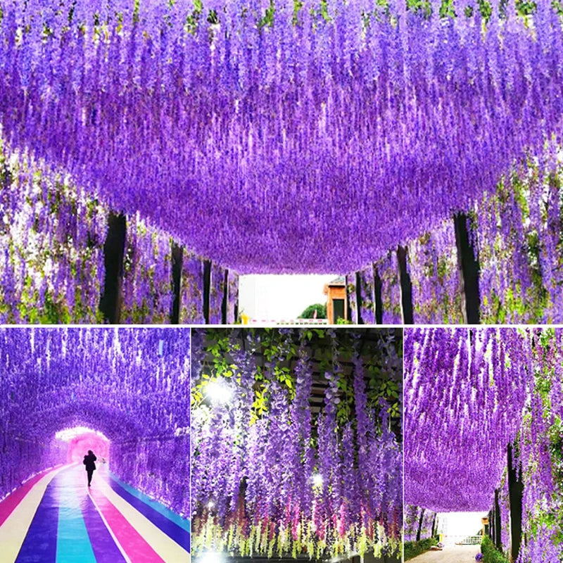 Artificial Wisteria Hanging Garland,  String Flower, Wedding Party