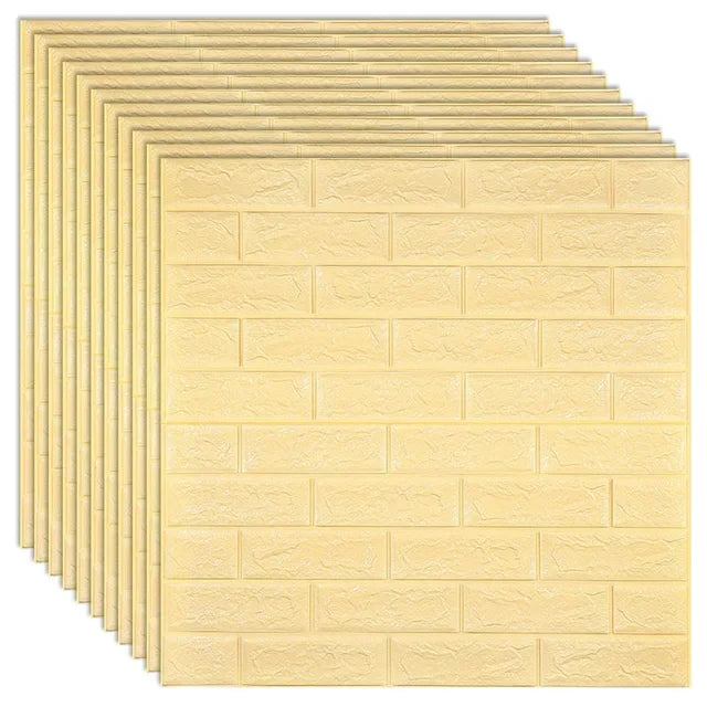 3D Brick Wall Sticker Panels - Self Adhesive Wallpaper