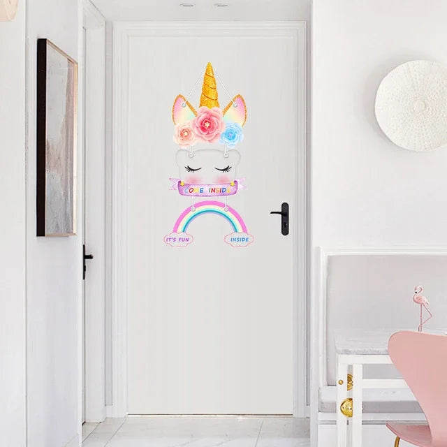 Unicorn Horse, Star, Heart Wall Sticker Kids Room