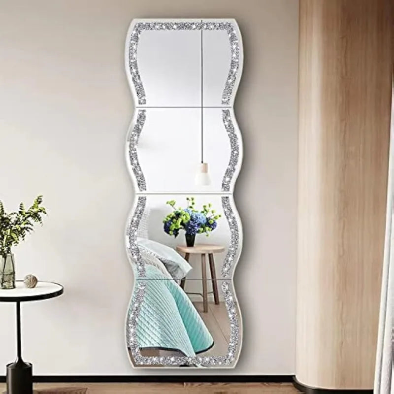 Full Length Wall Mirror, Wave Pattern