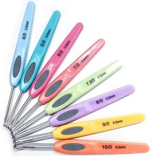 Colorful Aluminum Crochet Hooks Needles Set